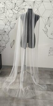 Nový svadobný závoj s perličkami 2 metrový