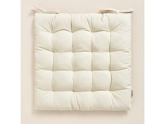 3 kusy Vankúš na stoličku/Podsedák 40 x 40 cm Ecru