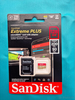 Nerozbalená pamäťová karta SanDisk microSDXC 128GB Extreme