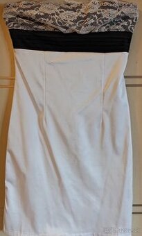 Biele koktejlove saty