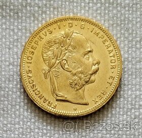 Zlaté rakúske 8 zlatníky FJI 1882, 1885 a 1889 bz - 1