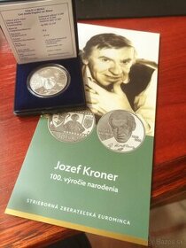 Zberateľská pamätná 10€ minca Jozef Kroner v Proof kvalite