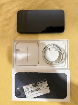 iPhone 13 128 GB, ako nový, ochranné sklo, BEZ ŠKRABANCOV –