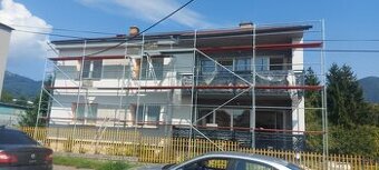 Nové fasádne lešenie na predaj – kompletná zostava 12 m x 6,