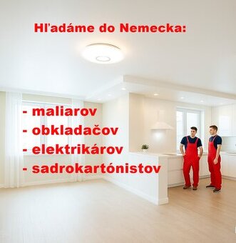 Nemecko - sadrokartónisti, obkladači, maliari a elektrikári