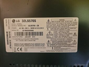 Predám TV LG 32LS570S – 32" Smart LED televízor