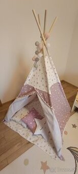 Detský stan TeePee ružový