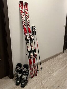 Lyže + lyžiarky + palice