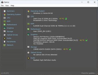 Predam Notebook Acer aspire e5