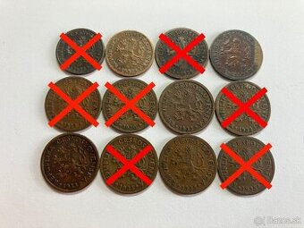 Československo mince ČSR - vzácnejšie ročníky