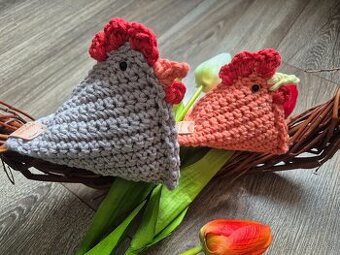 Veľkonočná dekorácia - dve sliepočky