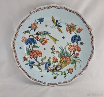 Vzácny fajansový tanier/vyše 300. ročný /