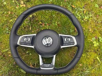 -Rline VW VOLANT KOZENY MULTIFUNKCNY biele šitie
