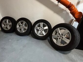 VW hliníkové disky + zimné pneu Conti TS870 195/65 R15