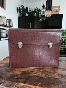 Retro kožená aktovka I taška I vintage I leather I koža - 1