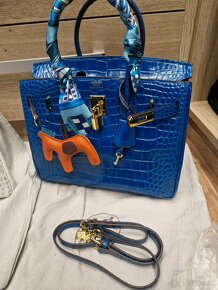 Nová kabelka Hermes BIRKIN ELECTRIC BLUE CROCO