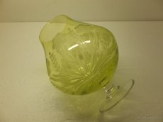 Obrovská číše obs. 2,7 l předpoklad Uranové sklo.