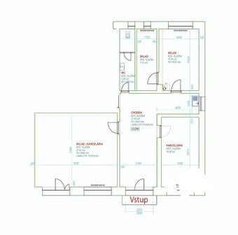 Prenájom - 113 m2, administratívno-obchodné priestory - Nitr