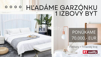 Hľadáme pre klienta garsónku /1 izbový byt / Piešťany a okol