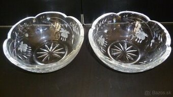 krištáľová miska - 2 kusy