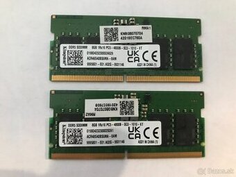 Kingston so-dimm ram 2x8 gb ddr5 4800mhz.