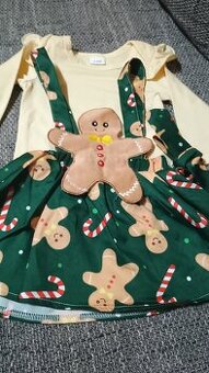 Vianocne oblecenie pre malu slecnu na 3-6 mesiacov