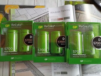 Predám nabíjateľné batérie GP D 5700 ReCyko+