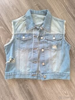 Dámska riflová vesta