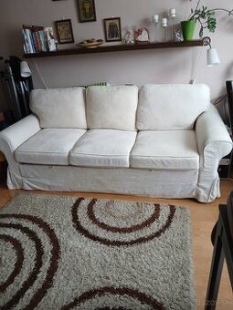 Predám sedačku tri miestna rozťahovala ektorp Ikea