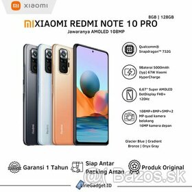 Xiaomi redmi note 10 PRO 64gb + sklo ochranné, obal