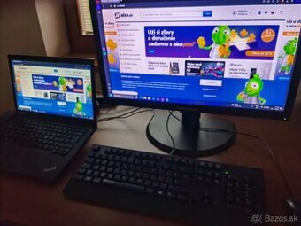 Notebook Lenovo + monitor Lenovo + dock + klávesnica + myš
