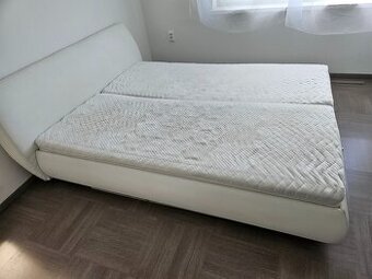 Manzelska postel 160x200, biela