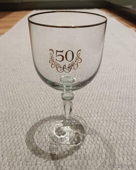 Jubilejný pohár na stopke "50"
