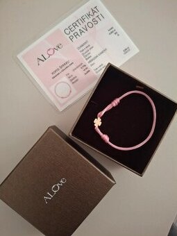 Náramok so zlatým 14k štvorlístok s diamantom