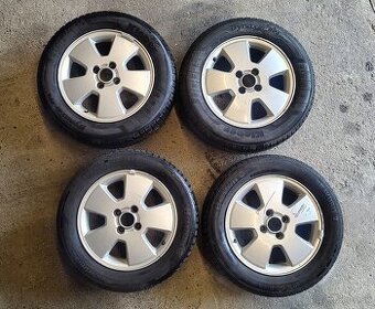 Alu disky 4x100 r15 + letné pneu 195/60 r15