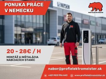 Elektrikár – montáž a inštalácia nabíjacích staníc 28€/h