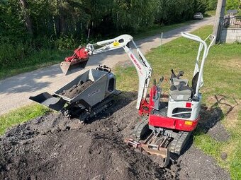 Prenájom minibagra Takeuchi tb210r, prenájom minidumpra