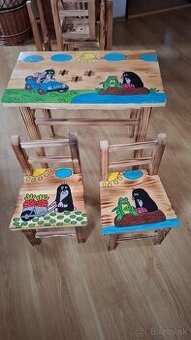 Drevené detské sedenie