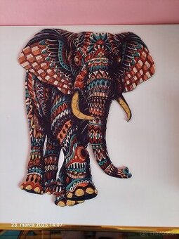 Drevené puzzle  slon