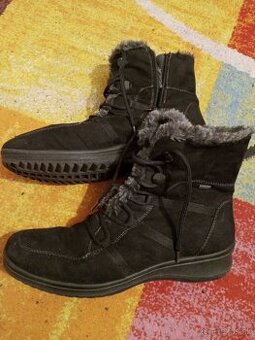 ARA dámske kožene zimné čižmy