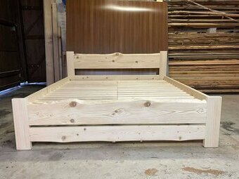 smreková manželská posteľ 180 × 200 cm