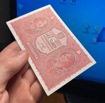 Staré bankovky 5 korun 1919 velmi pěkný stav 1