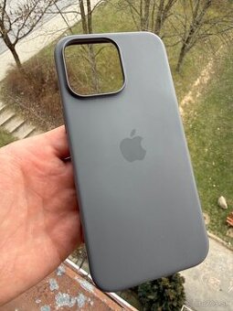 Apple iPhone 16 Pro max originalny silikonovy obal šedý