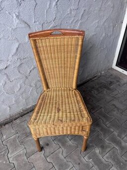 Stolička ratan, drevo, 94x47x48 cm, výška sedu 46 cm