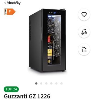 Predám Vinotéku. Guzzanti GZ 1226,TOP stav,