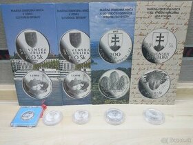 strieborné mince SK koruna proof bk