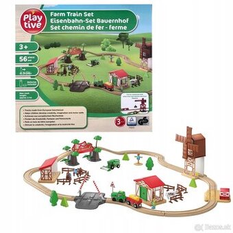 Drevený detský vlacik, vlaková farma Tory Playtive LIDL
