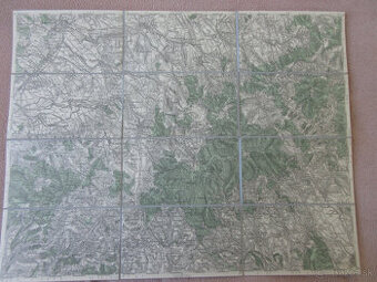 Mapa Nové Mesto n/Váhom, Myjava, Stará Turá, 1931
