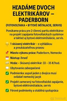 Fotovoltaika Nemecko Padeborn