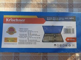 Krischner 40 dielna sada bitov , torx , imbus , spline / CRV